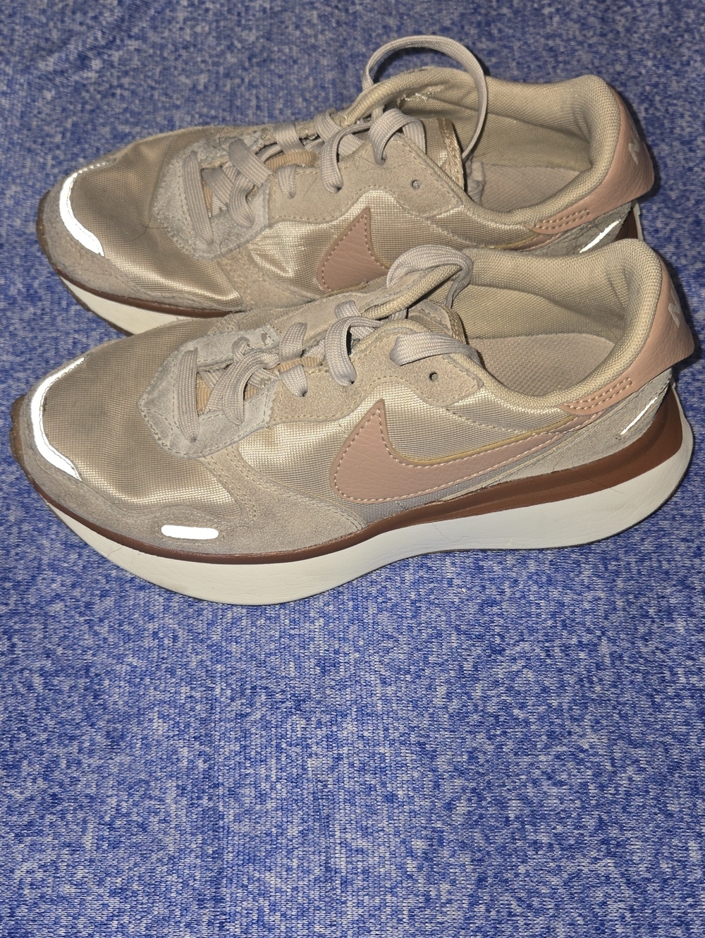 Nike Women's Taupe and Blush Running Sneakers